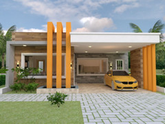 House Design 3d 10×18 Meter 33×59 Feet 3 Bedrooms Terrace Roof (A4 Hard Copy)