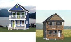 16×20 House — 1 Bedroom 1.5 Bath — 569 sq ft — PDF Floor Plan — Model 1