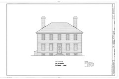 Traditional Brick House, Colonial Williamsburg architectural PRINTED PLANS