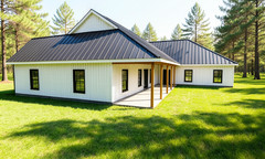 Classic Country Farmhouse Plan: 2,250 (Living) Sqft-3 Bedroom-2.5 bath-Office-Di