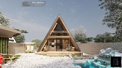 700SF Tiny House Cabin Plans – Blueprints – Modern, Bathroom and Loft