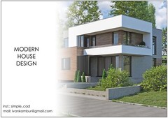 Modern house design 11.0×11.40 meters.