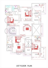Custom Luxury Farm House Plan 5 Bedroom, 2 Kitchen, DrawingRoom Pdf Architect
