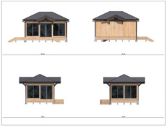 25×18 Backyard Office / Bar / Tiny House Architectural Build Plans PDF Download