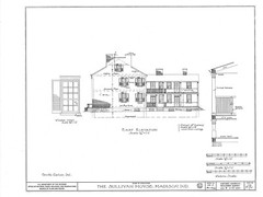 Traditional Colonial Brick Townhouse, narrow lot, 4+ bedrooms, home plans