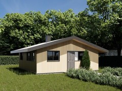Wood Construction Tiny Home Cabin Building Plans – 24′ x 24′ – 576 square feet