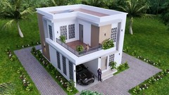 23×30 Feet House Plan 7×9 Meter 3 Beds 3 Baths Terrace PDF Plan (A4 Hard Copy)