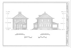 Traditional Brick House Plans, American Foursquare, porch, 3 Bedrooms 1 bath
