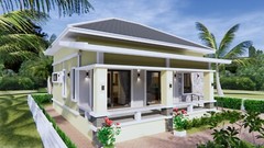 33×33 Feet House Plans 10×10 Meter 3 Bedrooms 2 Bath Hip Roof PDF (A4 Hard Copy)