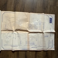 2-Story Colonial Gable-Front House 3 Bed 2.5 Bath 14page ORIGINAL Blueprint 1994