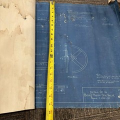 Vtg 1918 AT&SF Santa Fe Building Blueprints Railroad Memorabilia Kansas ~16 pgs