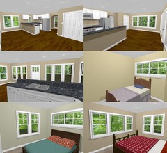24×24 House — 3 Bedroom — 1.5 Bath 1,106 sq ft — PDF Floor Plan — Model 5D