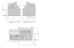 HOUSE PLANS HALF CAPE STYLE PLAN 1100 SF 2BR-2B- 1/2CAPE STYLE HOUSE PLANS #2716