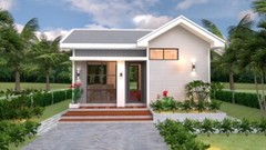 23×16 Feet Tiny House Plans 7×5 Meter One Bedroom Gable Roof PDF (A4 Hard Copy)