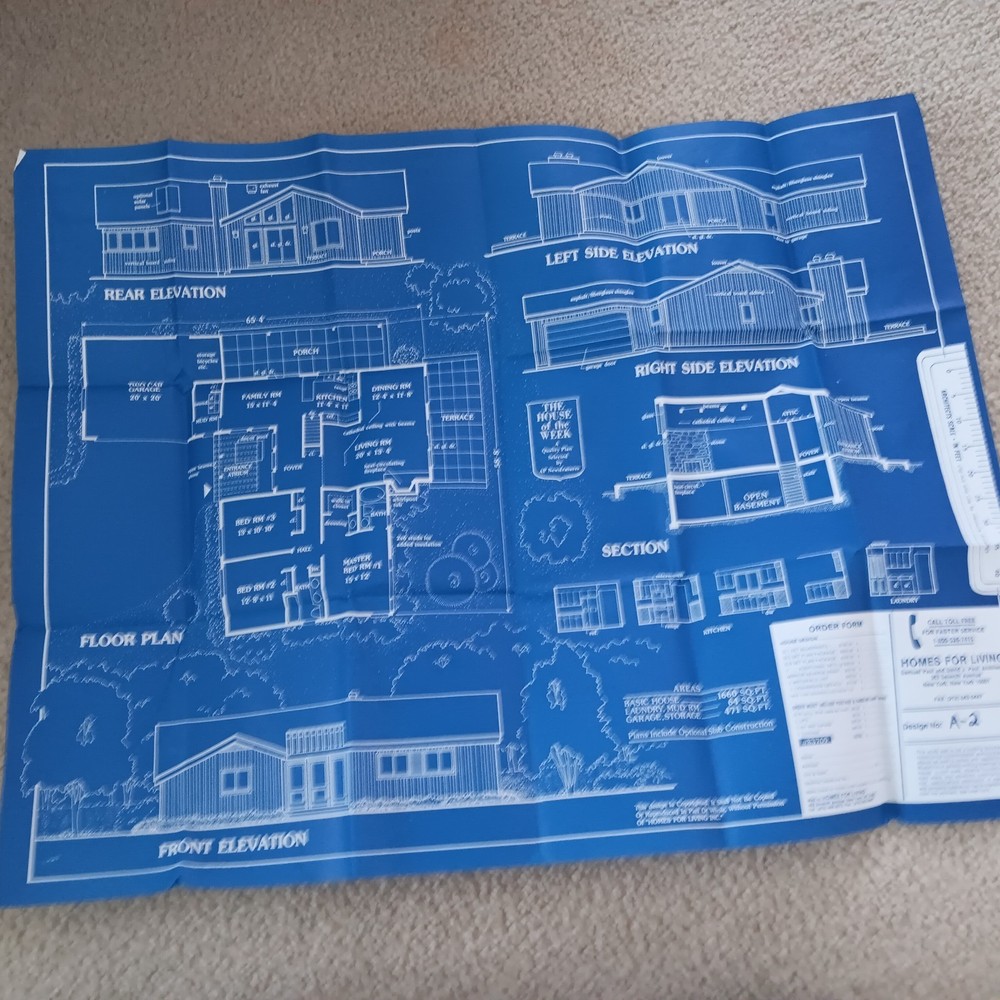 HOUSE OF THE WEEK STUDY PLAN. VINTAGE AP NEWSFEATURES, ARCHITECT DESIGNED HOUSES