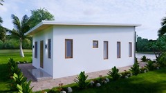 20×30 Feet Small House Design 6×9 Meter 2 Beds Shed Roof PDF Plan (A4 Hard Copy)