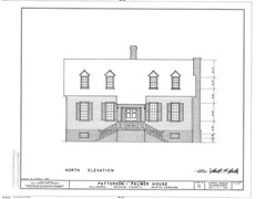 Traditional Colonial Style farmhouse, country home, 2 bedrooms, printed plans