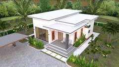 Mini House Designs 10.7×10.5 Meter 35×34 Feet 2 Bed Flat Roof PDF (A4 Hard Copy)