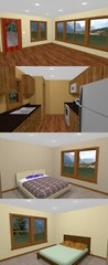 46×48 House – 2 Bedroom 1 Bath 1 RV – 1,157 sqft – PDF Floor Plan – Model 4C