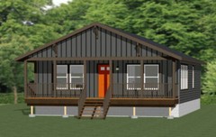 30×40 House — 3 Bedroom 2 Bath — 1,200 sq ft — PDF Floor Plan — Model 2G