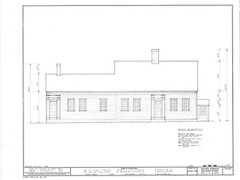 Cape Cod colonial house plan, 1 story w/ attic, side extension