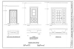 HOUSE PLANS – Tudor Revival mansion, detailed blueprints, PRINTED floor plans
