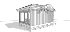 25×18 Backyard Office / Bar / Tiny House Architectural Build Plans PDF Download