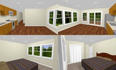 36×40 Apartment with 1-Car 1-RV Garage — PDF Floor Plan — 821 sqft — Model 1F