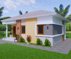Small House Plan 30×23 Feet 9×7 Meter 2 Beds 1 Bath Hip Roof PDF (A4 Hard Copy)