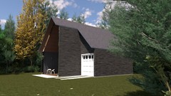 Modern House Plan with Blueprint PDF, DWG & 3D Design- 1100sqft (No 13)