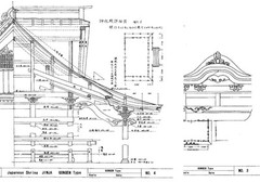 Japanese Traditional House Plan SHRINE 2-Types Shrine Temple Building Drawing