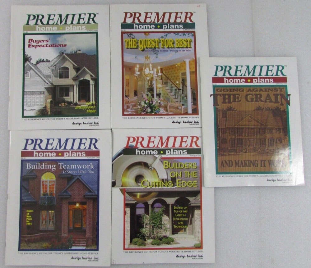 5 Premier Home Plans Catalog: Reference Guide for Today’s Home Builder ’93- ’94