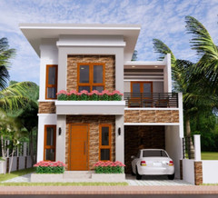 Small House Plan 23×33 Feet 7×10 Meter 4 Beds 3 Baths Flat Roof (A4 Hard Copy)