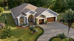 BLUEPRINTS MEDITERRANEAN HOUSE PLAN ARCHUP #106M