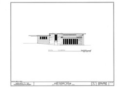 Pope House, a Frank Lloyd Wright Usonian Home, 2 bedrooms, architectural plans