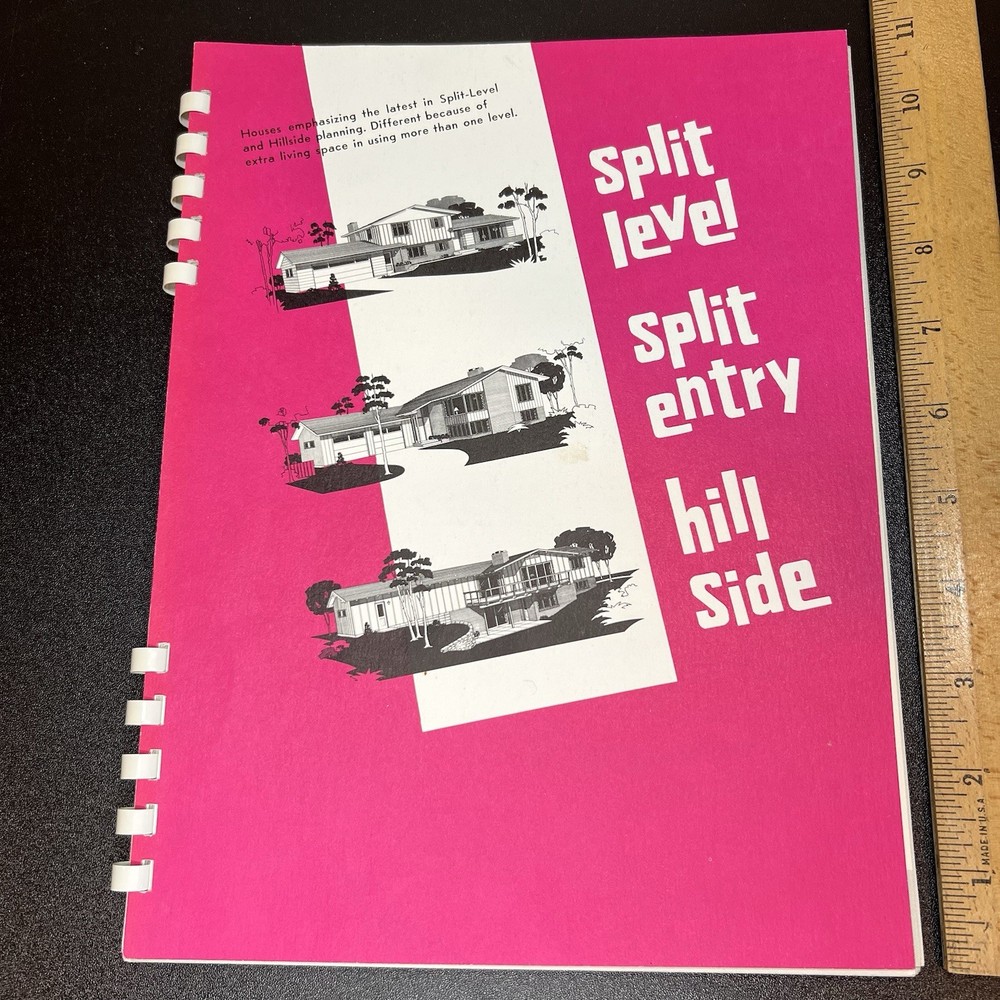 VTG 1965 Split Level Entry Hillside Design Book by Small House Planning Bureau