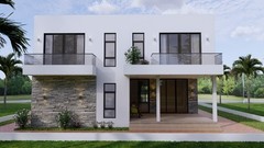 39×49 Feet Modern House Plan 12×15 Meter 5 Beds 6 Baths Flat Roof (A4 Hard Copy)