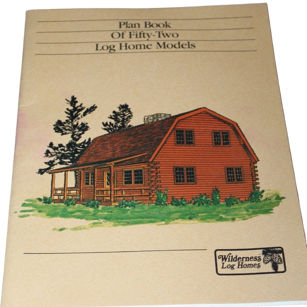 Vintage Wilderness Log Homes Plan Book Catalog 52 Cabin Floor Plans House Design