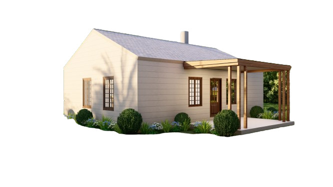 Generic 25×33 Tiny Home Plans – 2 Bedroom, Single Story, 1022 sqft House
