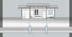 Modern Cabin House Plan 3D images DWG CAD File And PDF For Blueprint Plans