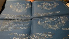 #46 Vintage 40s 1946 HOUSE BLUEPRINTS-MCM-Mid Century Modern RANCH-Floor Plan