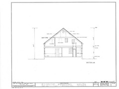 Cape Cod colonial house plan, 1 story w/ attic, side extension