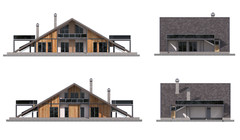 100’x54’ 4-Beds 4-Baths Charming A-Frame Architectural Build Plans PDF Download