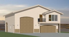 40×42 Apartment with 2-Car 1-RV Garage – PDF FloorPlan – 1,153 sqft – Model 1B