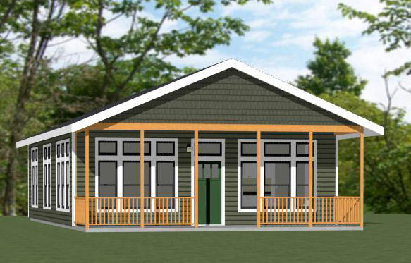 28×40 House — 2 Bedroom 2 Bath — PDF Floor Plan — 1,120 sq ft — Model 1C
