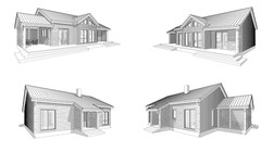 Charming backyard cabin 3 Bed, Bath Architectural Build Plans PDF Download