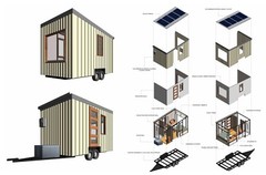 Small Mobile Home Building Plans – 13.5′ x 5.5′ – 75sqft
