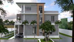 Custom Home Plan 12×14 Meter 40×48 Feet 3 Beds 4 Baths Terrace (A4 Hard Copy)