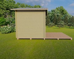 12’x8′ Wood Shed Building Plans – DIY Instructions with Elevations, Framing