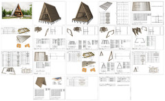 22’x42′ Tiny House Plan 1 Bed, 1 Bath Architectural Build Plans PDF Download